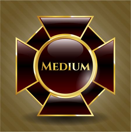 Medium gold shiny emblem