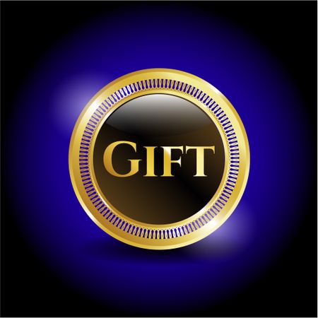 Gift golden emblem
