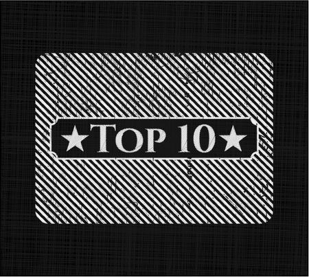 Top 10 on chalkboard