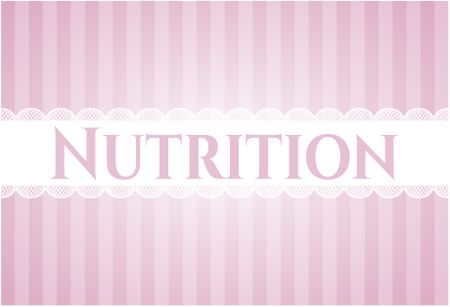 Nutrition retro style card or poster