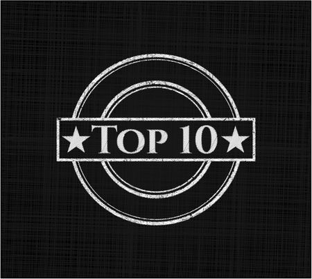 Top 10 with chalkboard texture