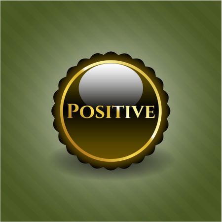 Positive golden badge