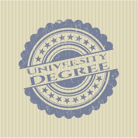 University Degree rubber stamp