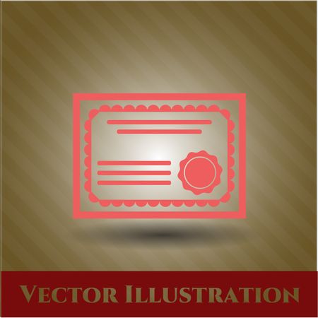 Certificate icon vector illustration