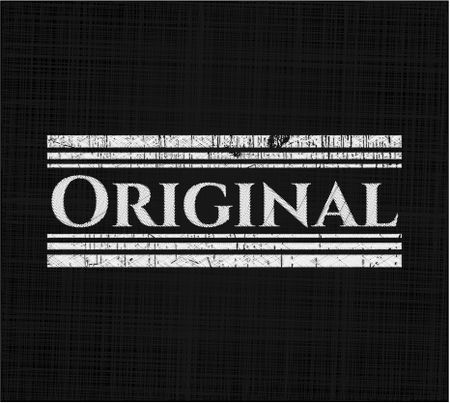 Original written with chalkboard texture