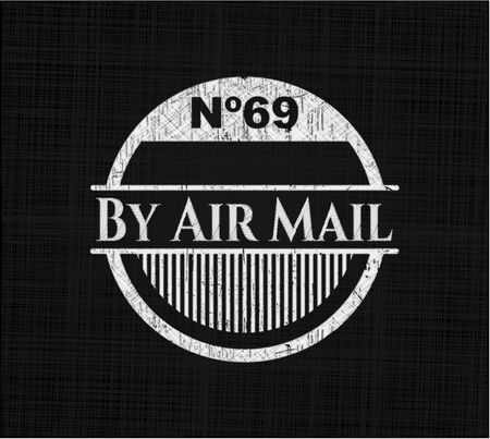 By Air Mail with chalkboard texture