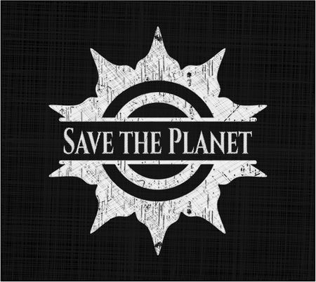 Save the Planet written on a blackboard