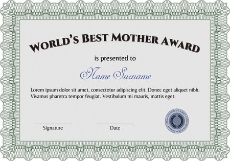 Best Mother Award. Detailed.Complex background. Good design. 