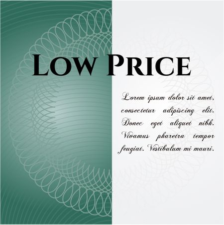 Low Price card with nice design