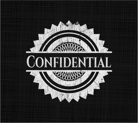 Confidential with chalkboard texture