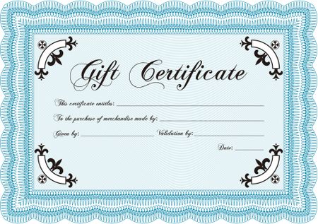 Retro Gift Certificate. Border, frame.Good design. With great quality guilloche pattern. 