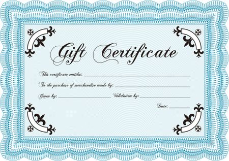 Retro Gift Certificate. Border, frame.Good design. With great quality guilloche pattern.