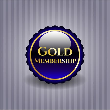 Gold Membership black shiny badge