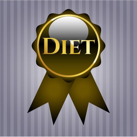Diet black emblem or badge, modern style
