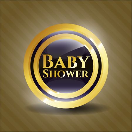 Baby Shower gold emblem
