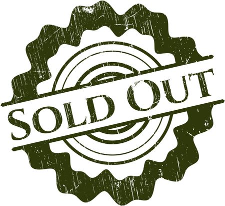 Sold Out rubber grunge stamp