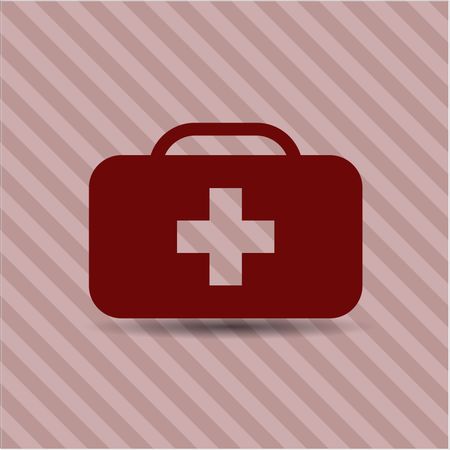 Medical briefcase icon vector illustration