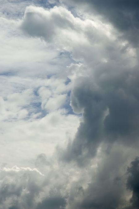 Approach of rain clouds