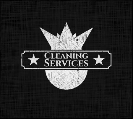 Cleaning Services written on a chalkboard
