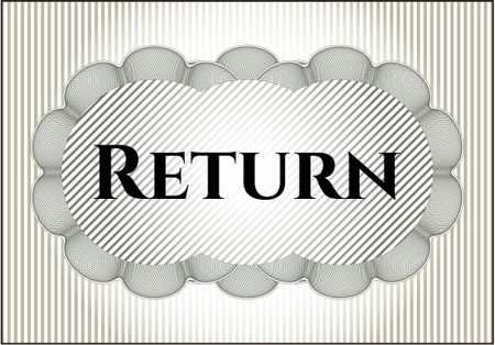Return retro style card or poster