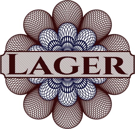 Lager abstract linear rosette