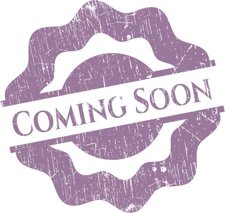 Coming Soon rubber grunge texture stamp