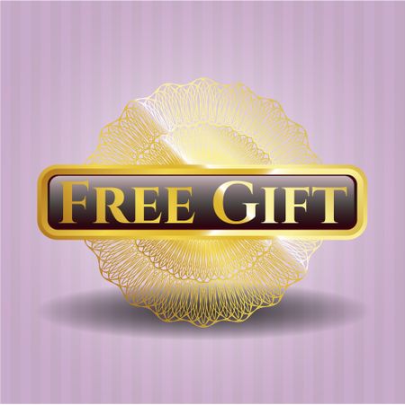 Free Gift gold emblem or badge