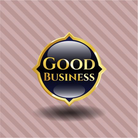 Good Business golden emblem or badge