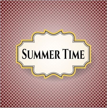Summer Time vintage style card or poster