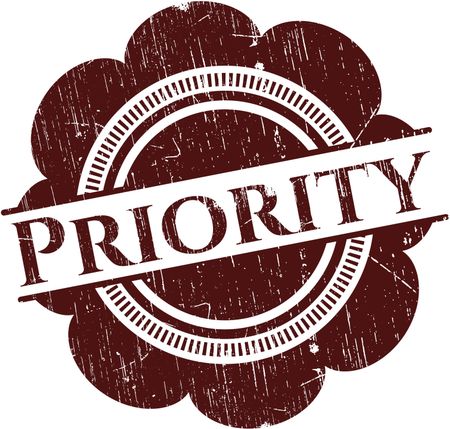 Priority rubber grunge texture seal