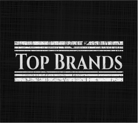 Top Brands written on a chalkboard