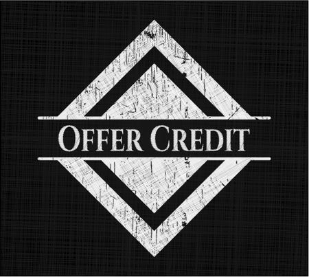 Offer Credit written with chalkboard texture