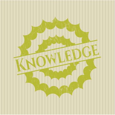 Knowledge rubber grunge texture seal