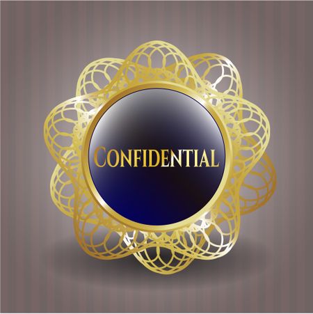 Confidential golden emblem
