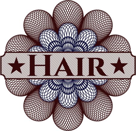 Hair abstract linear rosette