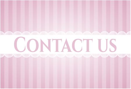 Contact us card, colorful, nice design