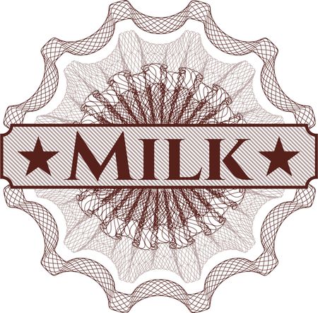 Milk abstract rosette