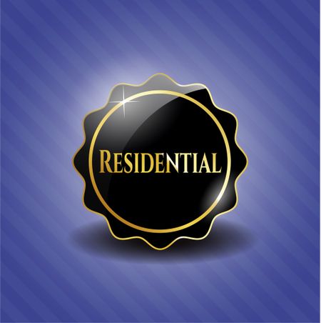 Residential black emblem or badge, retro style