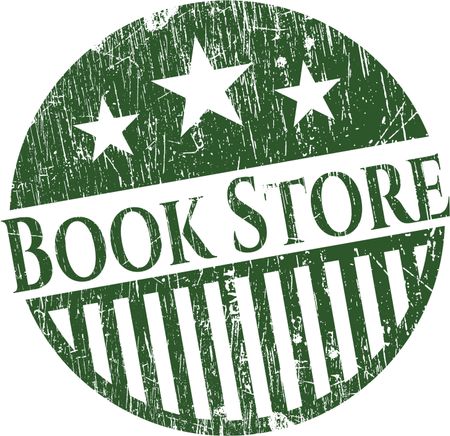 Book Store rubber grunge stamp