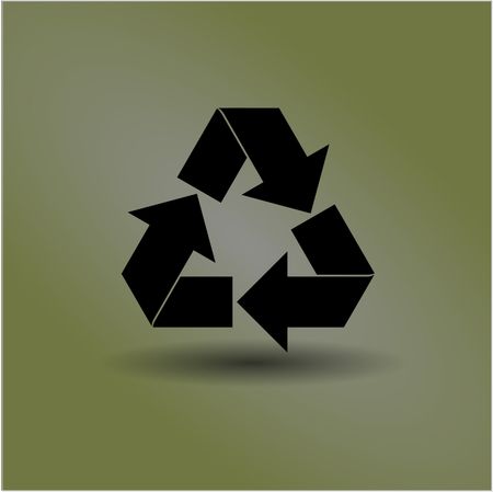 Recycle vector icon or symbol