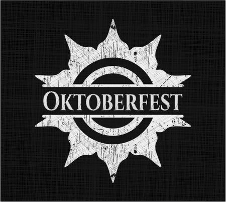 Oktoberfest written on a chalkboard