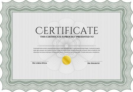 Sample certificate or diploma. Beauty design. Vector illustration.Printer friendly. 