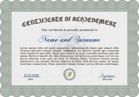 Certificate template or diploma template. With quality background. Modern design. Customizable, Easy to edit and change colors.
