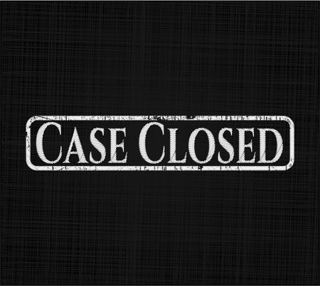 Case Closed with chalkboard texture