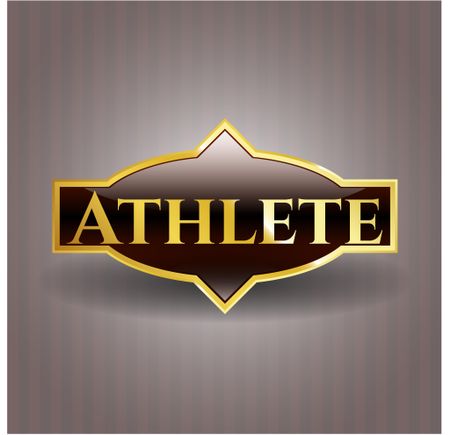 Athlete gold emblem or badge