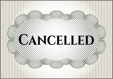 Cancelled colorful poster