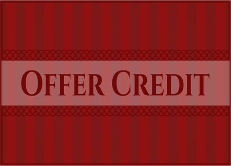 Offer Credit colorful banner