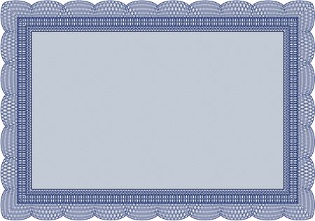 Certificate template. Vector pattern that is used in currency and diplomas.With complex linear background. Excellent design. 