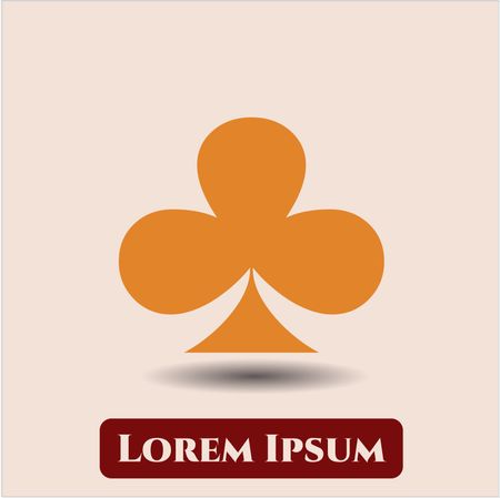 Poker clover icon or symbol