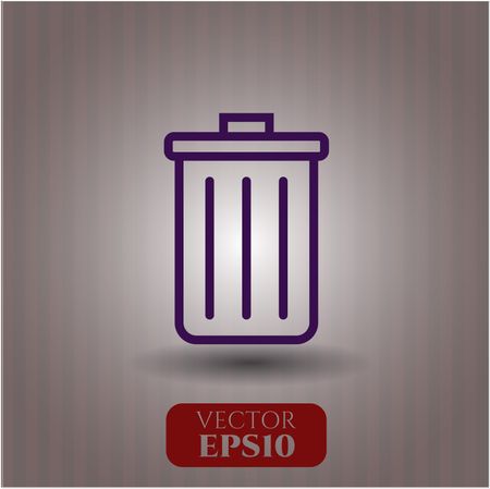 Trash Can vector icon or symbol
